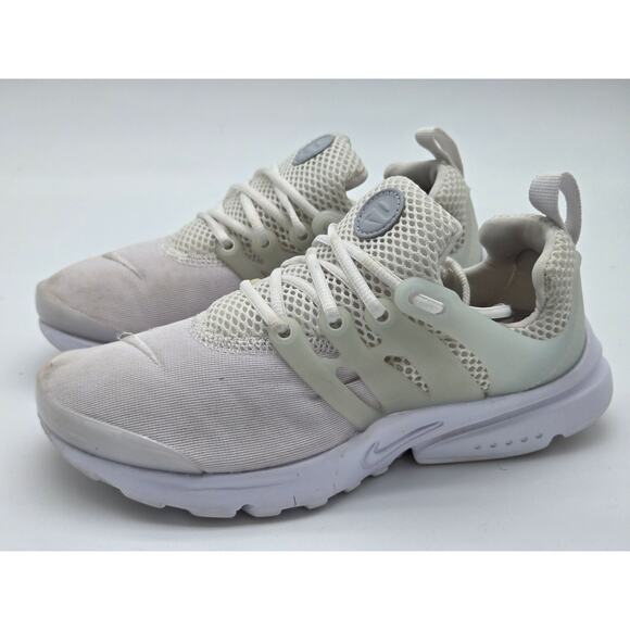 Nike Air Presto Triple White Mesh 844766-100-Size 3 Kids - Picture 1 of 8